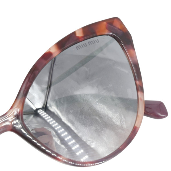 Miu Miu SMU 03U-A Burgundy Tortoise Shell Cat Eye Sunglasses - Picture 10 of 10